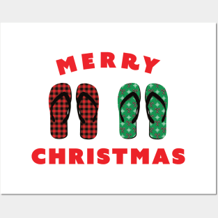 Merry Christmas Summer In Thongs aka Flip Flops Posters and Art